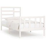  Okvir za krevet od masivne borovine bijeli 100 x 200 cm | shoptok.hr