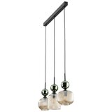  Visilica na sajli SOPHIA 3xE14/10W/230V crna/zelena/dimljeno bež | Eponuda.com