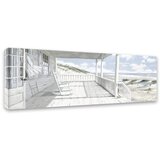 Styler Slika Canvas Watercolor House On The Beach, 60 x 150 cm Cene