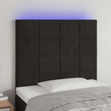  Uzglavlje crno 80x5x118/128 cm baršunasto | shoptok.hr