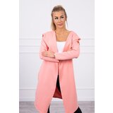 Kesi Long cardigan with hood apricot | Shoptok.si