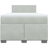 vidaXL Box spring krevet s madracem svjetlosivi 120x200 cm baršunasti | shoptok.hr