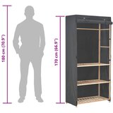  Ormar s 3 razine od tkanine 79 x 40 x 170 cm sivi | shoptok.hr
