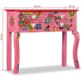  Konzolna mizica iz masivnega mangovega lesa roza ročno barvana, (21272854) | Shoptok.si