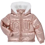 Guess Puhovke HOODED PADDED LS PUFFER W/ZIP Rožnata