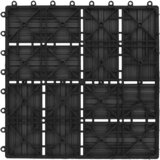 Pločice za decking 11 kom. Crna 30 x 30 cm WPC | shoptok.hr