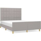  Posteljni okvir z vzglavjem svetlo siv 140x200 cm blago, (20906188) | Shoptok.si