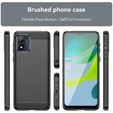 Techsuit Carbon Silicone maska za Motorola Moto E13 – crna | shoptok.hr