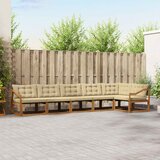  Set vanjskih sofa 6 kom. Prirodna i bež Smeđa 404 x 166,5 x 73 cm | shoptok.hr