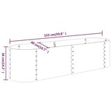  Povišena vrtna gredica od čelika 152 x 40 x 36 cm sivi | shoptok.hr