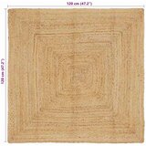vidaXL Tepih Bež 120 x 120 cm Juta | shoptok.hr