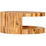  Okrugli stolić za kavu 65 x 30 cm od masivnog drva akacije | shoptok.hr