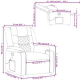 vidaXL Masažni naslonjač od umjetne kože sivi | shoptok.hr