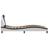  Okvir za krevet Viana bez madraca bijelo-crni 90x190 cm umjetna koža | shoptok.hr