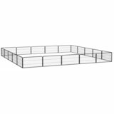  Ograda za pse s 20 panela crna 100 x 50 cm čelik obložen prahom | Eponuda.ba