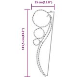  Svjetlosne trake s kuglicama 4 kom tople bijele 111,5x35x4,5 cm | shoptok.hr