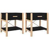 The Living Store Nočna mizica 2 kosa črna 42x38x45 cm inženirski les - Nočna Mizica, (21420817) | Shoptok.si