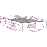  Konstrukcija postelje Voskast rjav 120 x 190 cm, (5000126733) | Shoptok.si