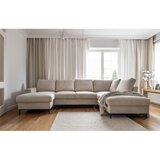 Miuform Bež sklopiva kutna garnitura od samta (s desnim kutom) Lofty Lilly – | shoptok.hr