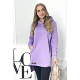 Kesi Insulated sweatshirt with longer back purple Cene
