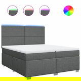  The Living Store Box spring postelja z vzmetnico temno siva 200x200 cm blago - Box Spring Postelja, (21497005) | Shoptok.si