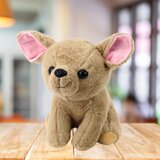 Plišana igračka Čivava sa velikim ušima 22cm - bež | Shoptok.si