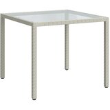  Vrtni stol 90x90x75 cm od kaljenog stakla i poliratana bijeli | Eponuda.com