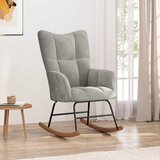  Stolica za ljuljanje svjetlosiva baršunasta | shoptok.hr