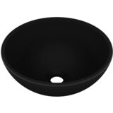 Maison Chic Razkošen Umivalnik - Kopalna umivalnik - Lavabo okrogel mat črn 32,5x14 cm keramičen, (21669621) | Shoptok.si