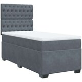 vidaXL Box spring krevet s madracem tamnosivi 100x200 cm baršunasti | shoptok.hr