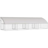  Kućica za pse s pohranom 4 pcs Srebrno 8 x 2 x 2 m Čelik | shoptok.hr
