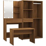  Set toaletnog stolića LED boja hrasta od konstruiranog drva | Eponuda.com