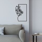 Wallity Zidna dekoracija Flower Woman - M, 50 x 33 cm, Crna | ePonuda.com