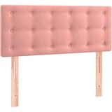 vidaXL Box spring postelja z vzmetnico roza 90x200 cm žamet | Shoptok.si