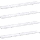  Stenska polica 4 pcs Beli marmor 80 x 9 x 3 cm Konstruiran les, (5000200825) | Shoptok.si
