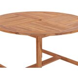  Vrtni blagovaonski stol Ø 110 x 75 cm od masivne tikovine | shoptok.hr