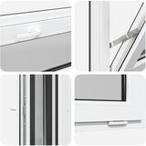  Prozor za podrum RISOR 110 x 40 cm PVC i staklo Antracit | shoptok.hr