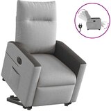Maison Chic Električni naslanjač - Relax naslanjač s funkcijo vstajanja svetlo siv blago, (22061714) | Shoptok.si