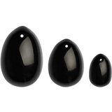 La Gemmes Yoni - komplet kroglic za gekone - črni obsidian (3 kosi) | Shoptok.si