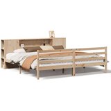 vidaXL Krevet s regalom za knjige bez madraca 180x200 cm od borovine | shoptok.hr