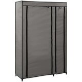vidaXL zložljiva garderobna omara blago 110x45x175 cm siva | Shoptok.si
