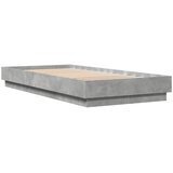  Okvir kreveta boja betona 90x200 cm od konstruiranog drva | shoptok.hr