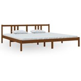 Maison Chic Posteljni okvir - Dvoposteljna postelja - Zakonska postelja medeno rjav iz trdnega lesa 200x200 cm-J5279, (21764123) Cene