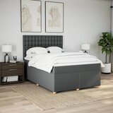  Krevet s oprugama i madracem tamnosivi 140x190 cm od tkanine | shoptok.hr