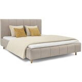 Scandic Bež tapecirani bračni krevet s prostorom za odlaganje s podnicom 160x200 cm Zee – | shoptok.hr