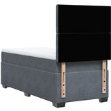  Box spring krevet s madracem tamnosivi 90x190 cm baršunasti | shoptok.hr