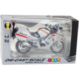 Metalni motor za igru sa zvučnim i svjetlosnim efektima 1:12 - bijeli sa crveno/žutim linijama | shoptok.hr