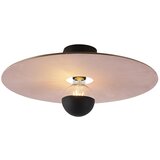 QAZQA Stropna svetilka črna ploska senca roza 45 cm - Combi | Shoptok.si