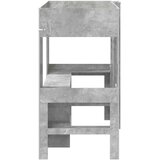  Postelja na podstrešju z mizo Betonsko siva 75 x 190 cm, (5000137009) | Shoptok.si