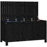  Kutija za pohranu crna 121x55x64 cm od masivne borovine | shoptok.hr
